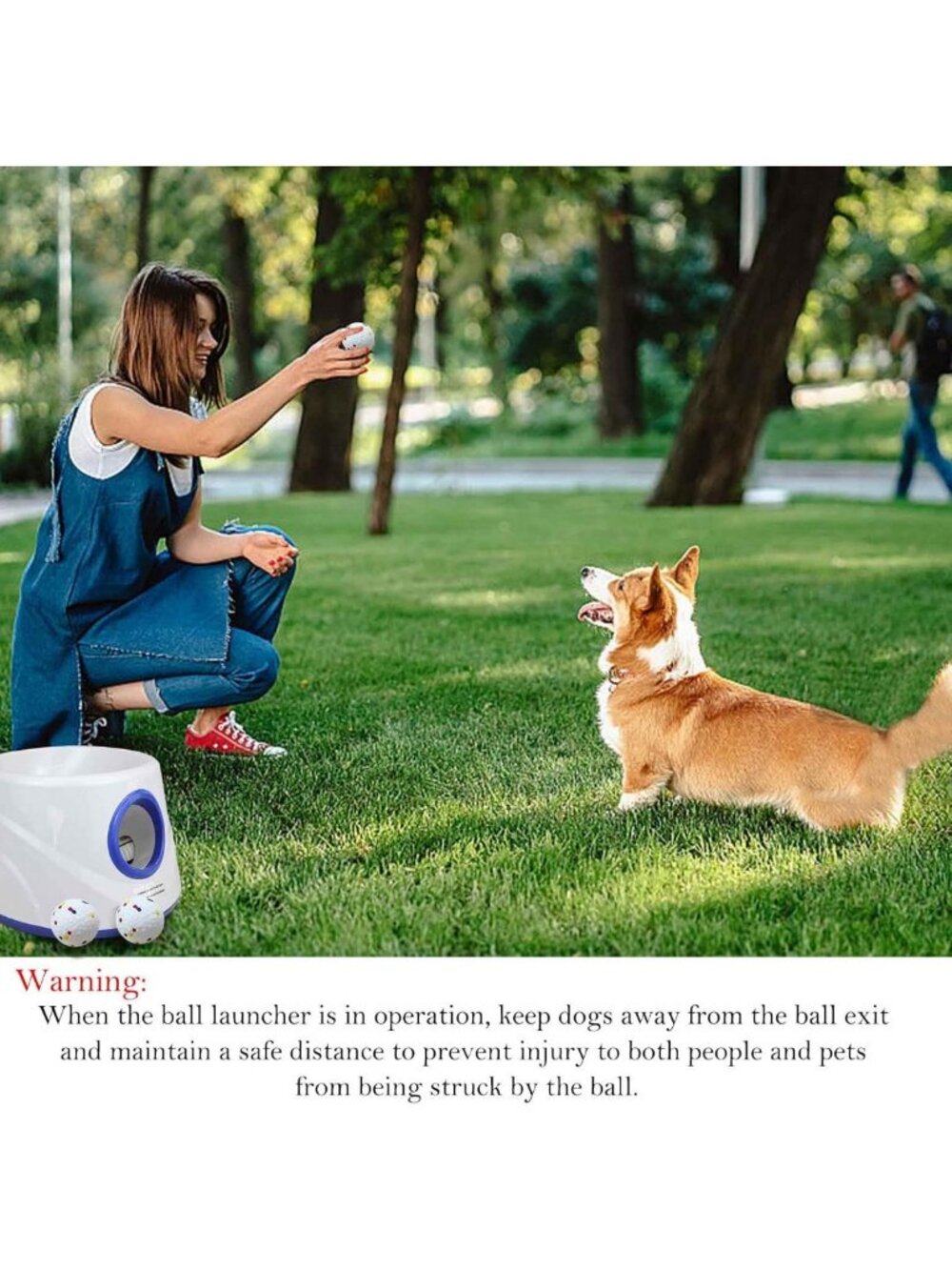 Automatic Dog Ball Launcher - 3 Distance Settings, Interactive Toy with 6 Tennis - Picture 2 of 6
